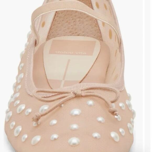 Dolce Vita Cadel Ballet Flat Cadel Imitation blush Pearl Mary Jane Sz 9 NWT - Picture 6 of 8